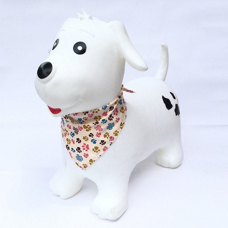 Thú nhún cao cấp Toys House chính hãng kèm bơm cho bé (mẫu cún trắng)