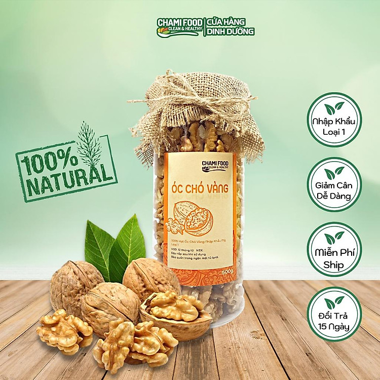 Hạt óc chó vàng ChamiFood 500G - Hình ảnh 2