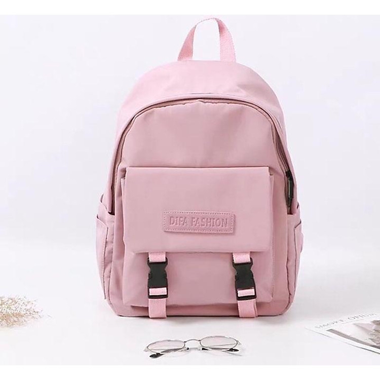 Balo Cặp Sách Diea Đi Học Thời Trang Nam Nữ Vải Canvas Cao Cấp- Hồng