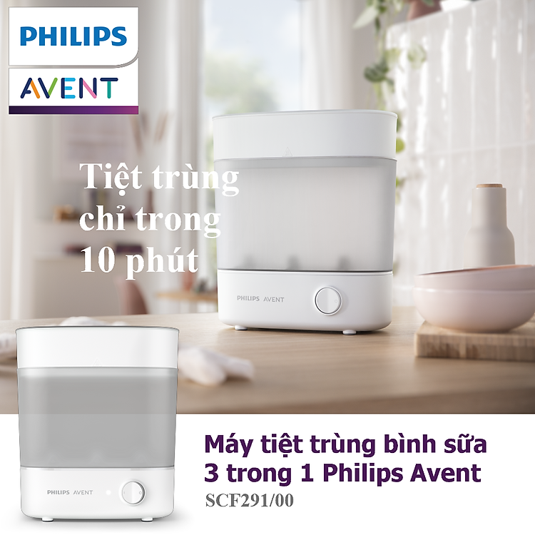 Máy tiệt trùng bình sữa Philips Avent Chính hãng Giá rẻ - Hình ảnh 2