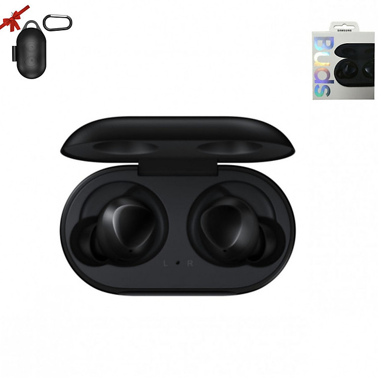 Tai nghe truewireless Samsung Galaxy Buds màu đen tặng kèm bao silicone màu đen - Hàng chính hãng - Đã kích hoạt bảo hành điện tử