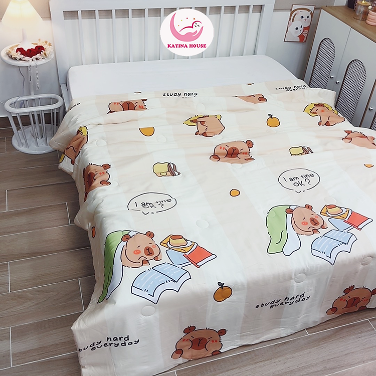Chăn mền cỡ lớn cho bé Katina House, vải Tencel 60s cao cấp mềm mại, mát mượt, giúp bé ngon giấc
