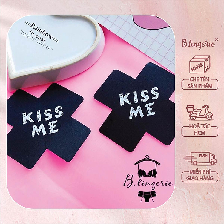 Miếng Dán Ngực Cá Tính Kiss Me Trắng - B.Lingerie