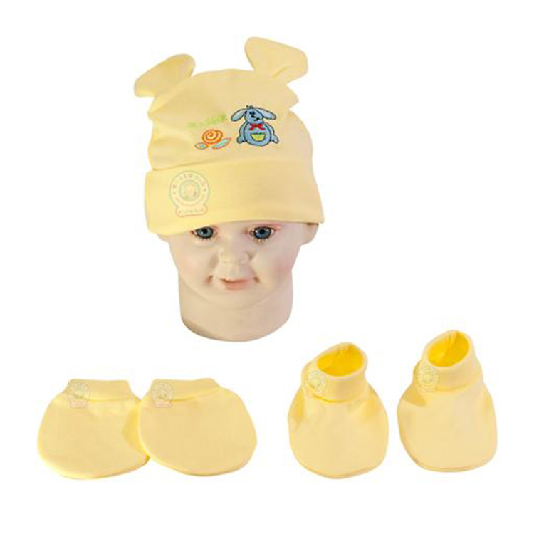 Bộ 3 Món Nón, Bao Tay, Bao Chân Cho Bé HELLO B&B 0102
