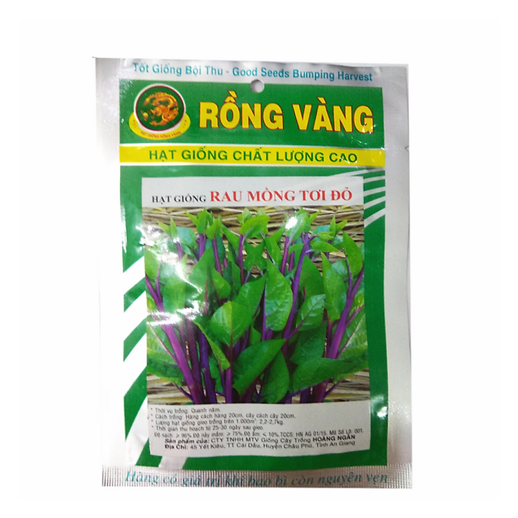 Hạt Giống Rau Mồng Tơi Đỏ Rồng Vàng (10g)