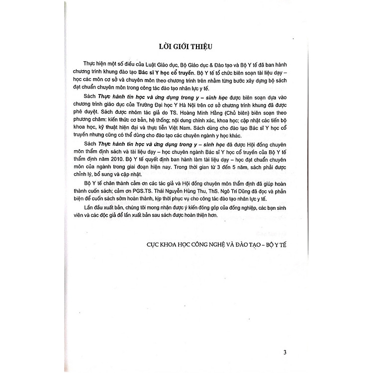 Thực Hành Tin Học Và Ứng Dụng Trong Y - Sinh Học - Ảnh 4