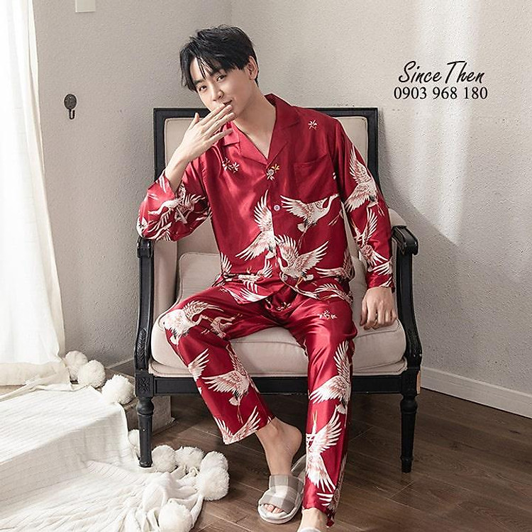Đồ ngủ mặc nhà nam, pijama nam lụa cao cấp - Since Then