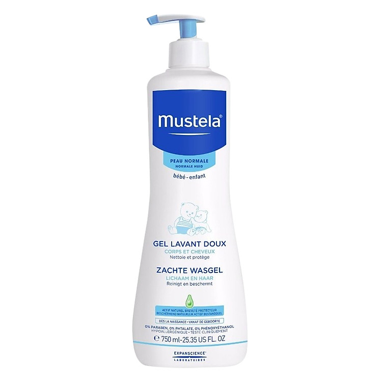 Sữa Tắm Gội Cho Trẻ Sơ Sinh Và Em Bé Da Thường Gentle Cleaning Gel (750ml)