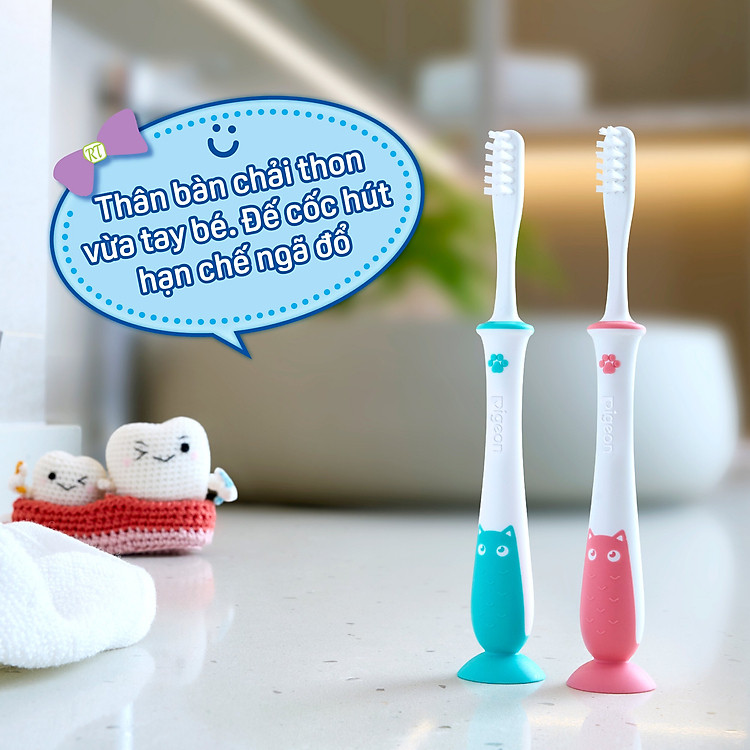 Bàn chải Pigeon cho bé 18 tháng Chính hãng Ưu đãi - Hình ảnh 2