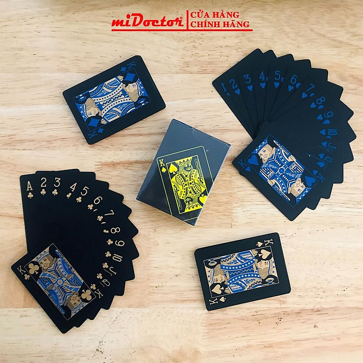 Bài Tây Poker Nền Đen Chống Thấm miDoctor Chính hãng Ưu đãi - Hình ảnh 2