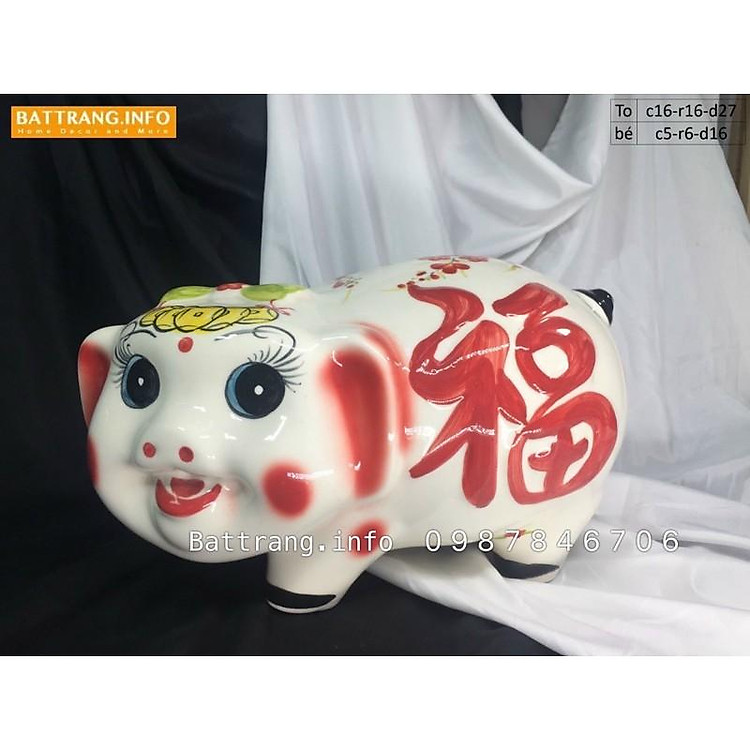 heo chân cao sứ Bát Tràng