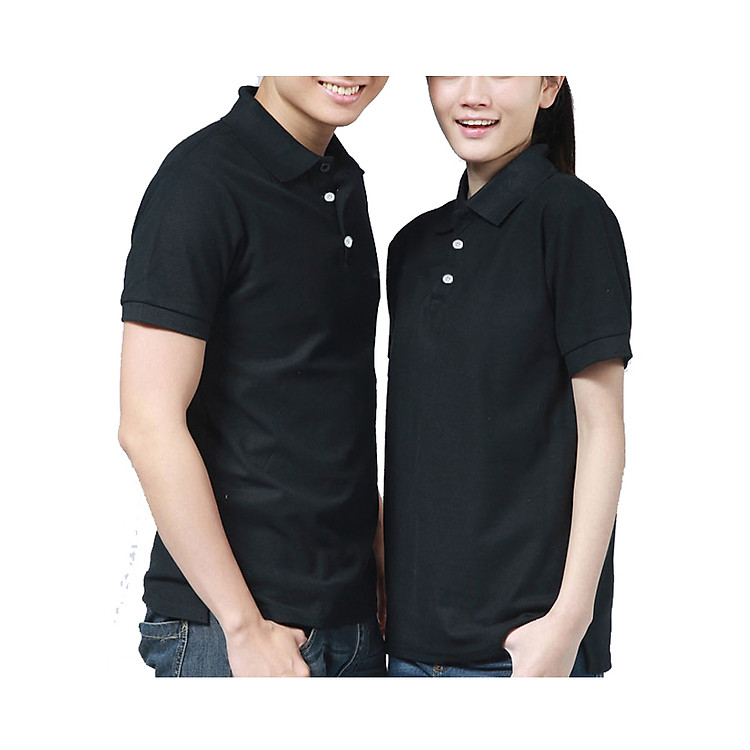 Áo Thun Cổ Bẻ Trơn Cặp Đôi Nam Nữ 9A0S