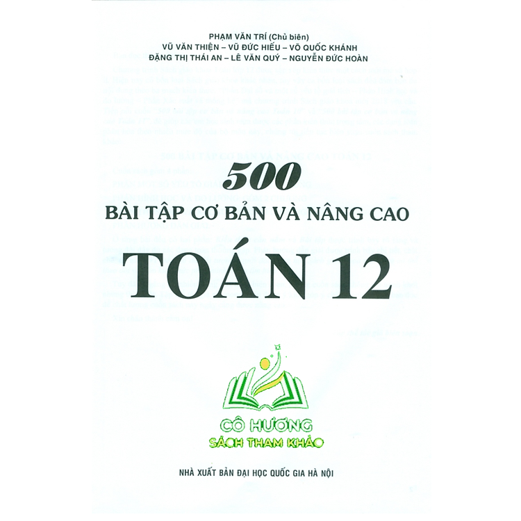 500 BÀI TẬP CƠ BẢN VÀ NÂNG CAO TOÁN LỚP 12 - Ảnh 2