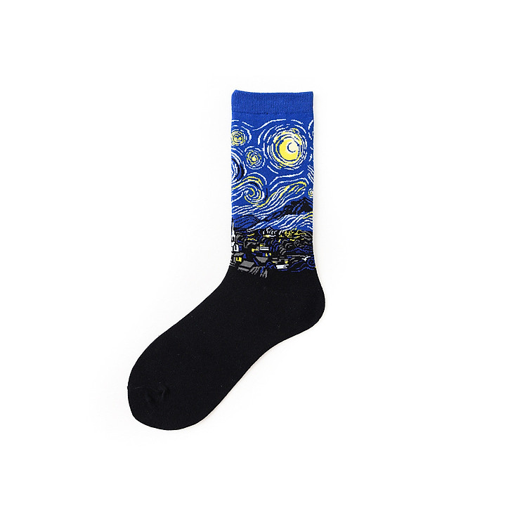 Tất vớ cho nam phong cách quý ông công sở in hình tranh sơn dầu P6M2