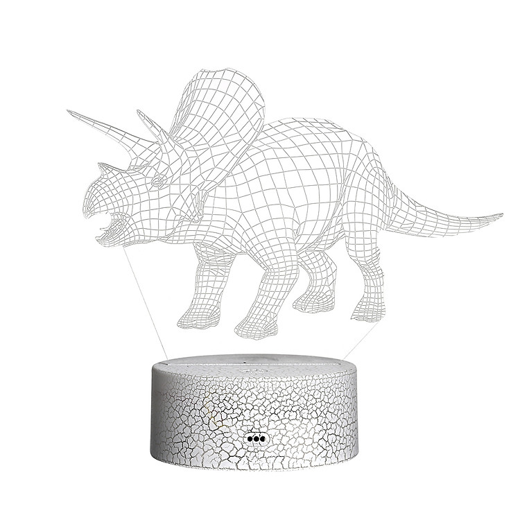 3D Dinosaur Led Night Light Illusion Lamp Color Changing Lights Bedside Table Desk Lamp with Touching & Remote Control