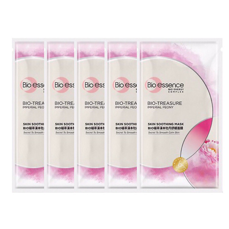 Combo 5 Mặt Nạ Dưỡng Da Tươi Trẻ Chiết Xuất Hoa Mẫu Đơn Hoàng Cung Bio-Essence (20ml*5)