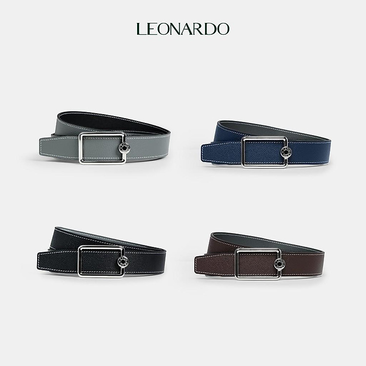 Thắt lưng Epsom mặt R | Premium Thương hiệu Leonardo