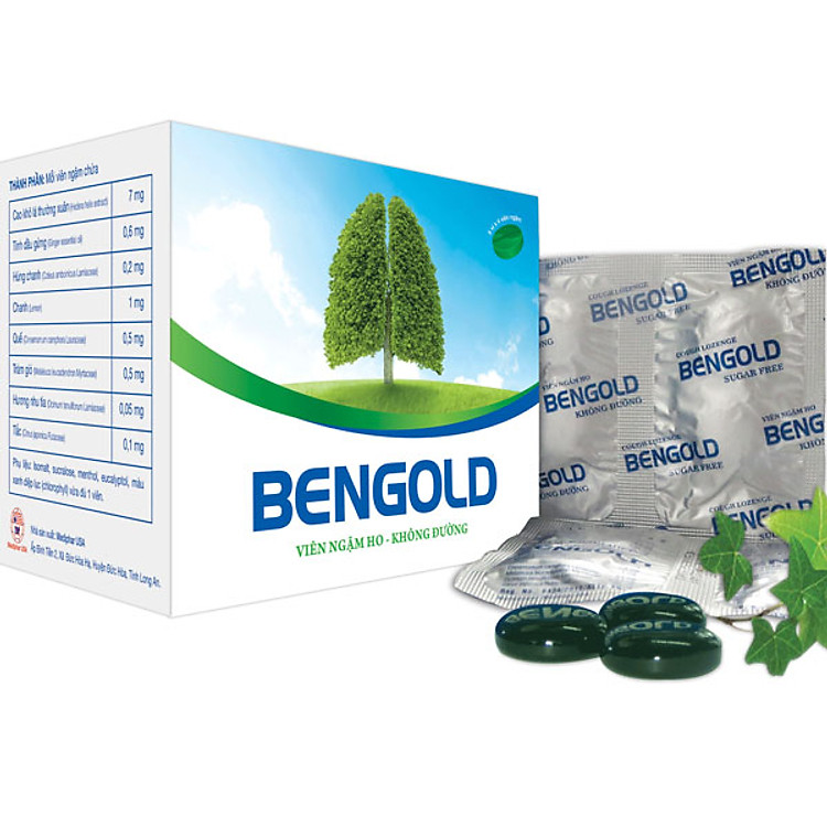 Thực phẩm chức năng Viên Ngậm BENGOLD Không Đường - Giảm Ho - Đau Rát Họng