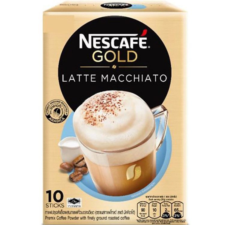 Cà Phê Hòa Tan Latte Macchiato Nescafe Gold (20g x 10 Gói)
