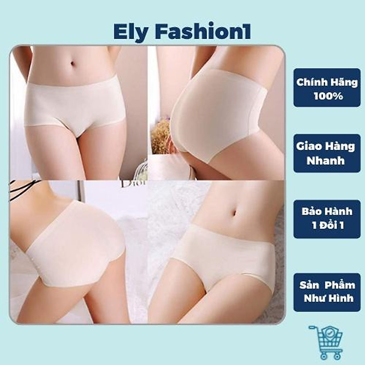 Quần lót cotton nữ đúc su thun lạnh trơn không đường may mặc trong váy dễ thương Q1