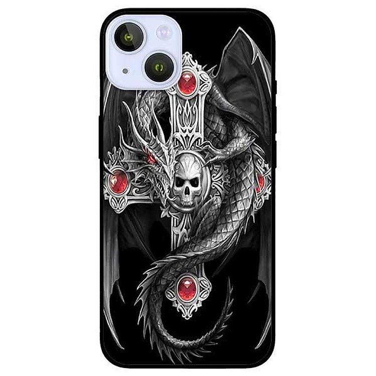 Ốp lưng dành cho Iphone 13 Mini - Iphone 13 - Iphone 13 Pro - Iphone 13 Pro Max - Ngọc Đỏ Và Rồng