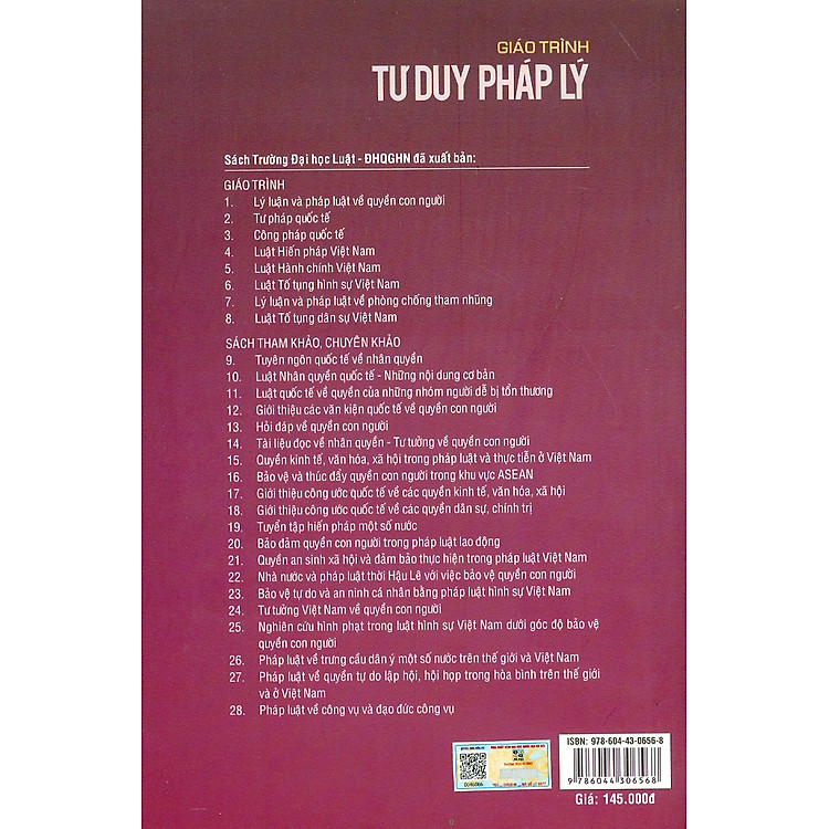 GIÁO TRÌNH TƯ DUY PHÁP LÝ - PGS. TS. Nguyễn Minh Tuấn, PGS. TS. Nguyễn Hoàng Anh (Tái Bản) - Ảnh 2
