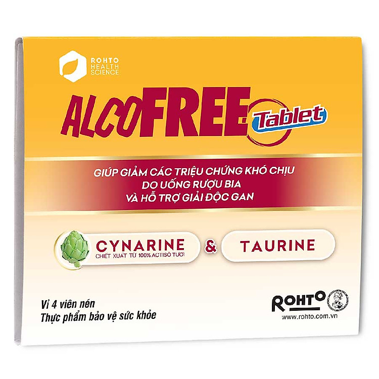 Thực Phẩm Chức Năng Mát Gan Giải Bia Rượu Alcofree Dạng Viên (4 Viên Nén/Vỉ)