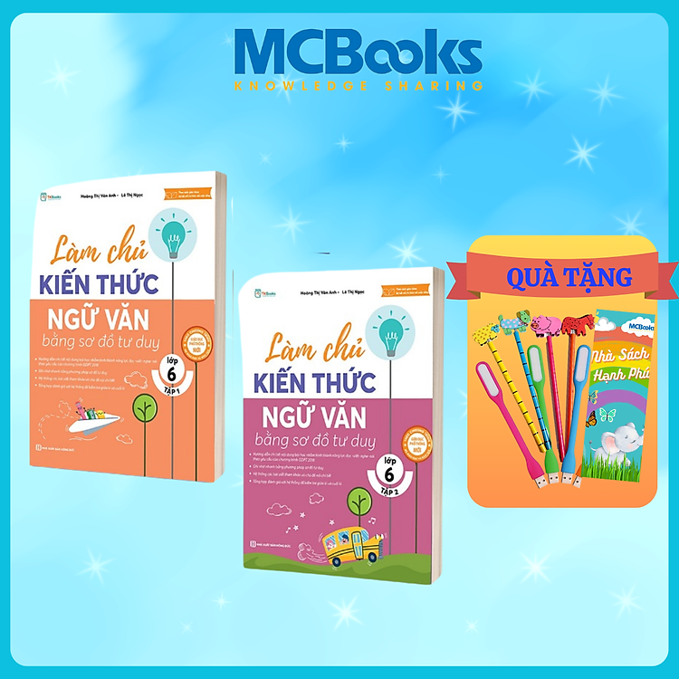 Làm chủ kiến thức Ngữ văn bằng sơ đồ tư duy Lớp 6 (Tập 1 + Tập 2)
