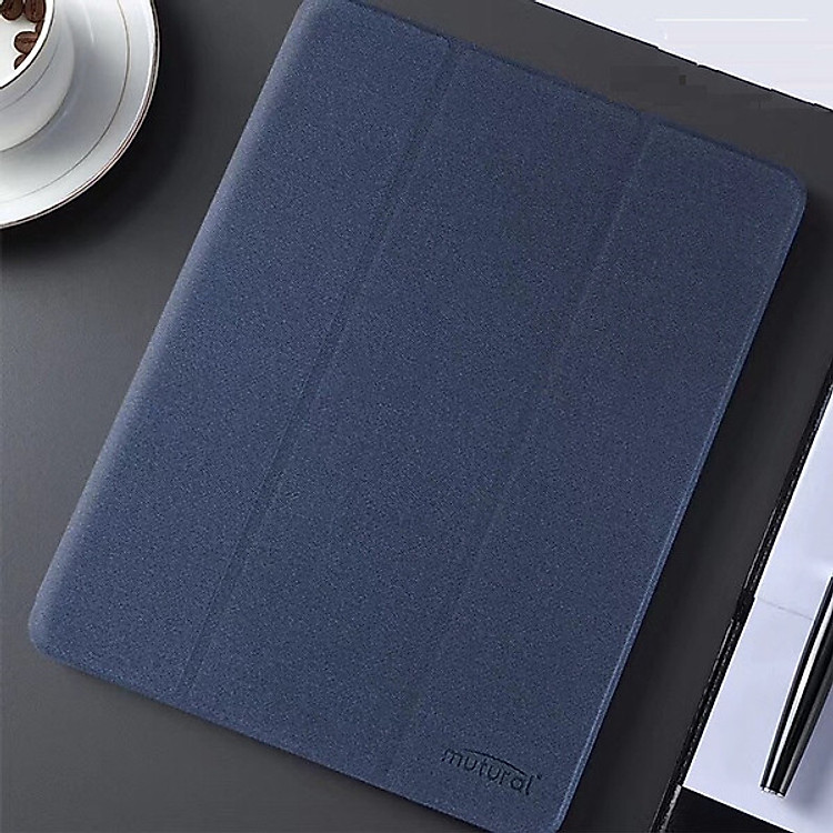 Bao da iPad pro 11 inh 2018 hiệu Mutural có khay để bút_ Màu đen_ hàng nhập khẩu