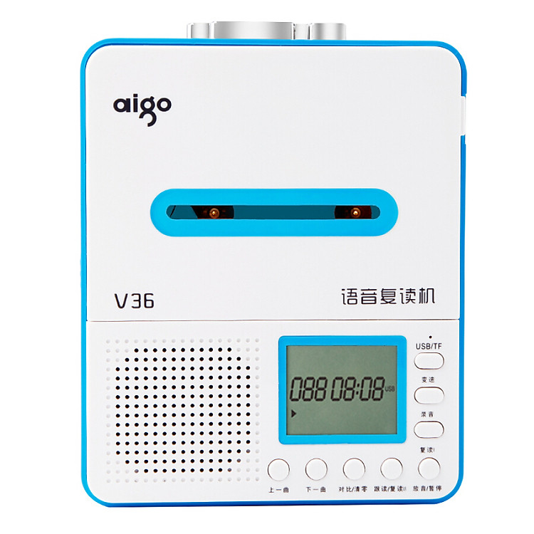 Máy Nghe Nhạc Và Học Ngoại Ngữ Bằng Phone Băng Cassette Có Chức Năng Ghi Âm Aigo V28/V36