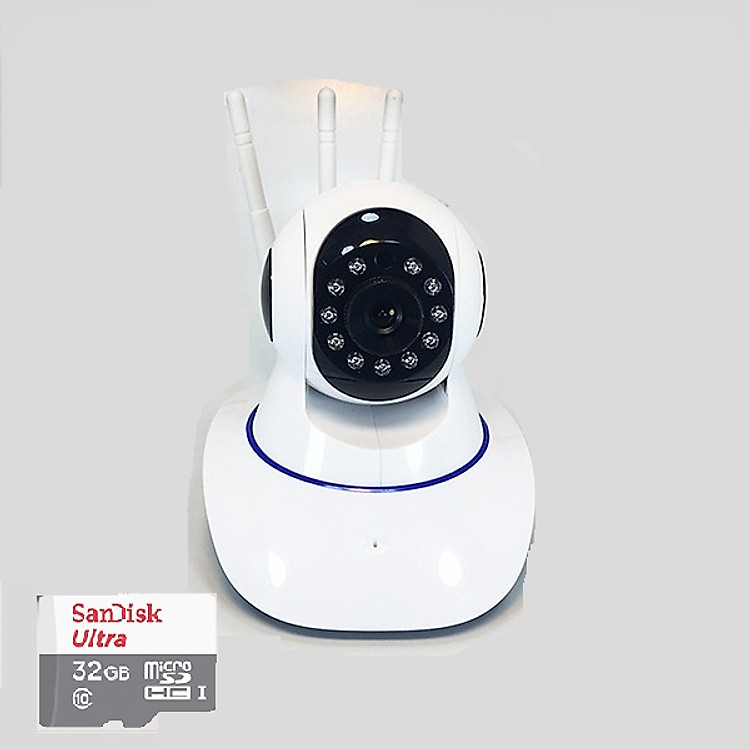 Camera wifi YooSee 3 râu 11 led HD-720P NN311 tặng thẻ nhớ 32G - Hàng nhập khẩu
