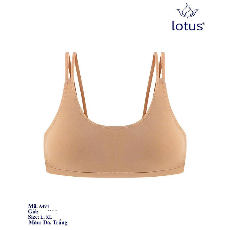 Áo lá học sinh Lotus A494 cotton cao cấp bản trơn đơn giản hai dây