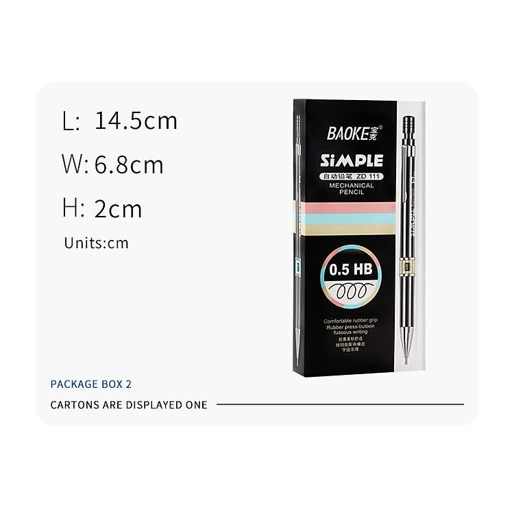 Bút Chì Bấm 0.5mm BAOKE/ZD111 (12 cây) - Ảnh 4