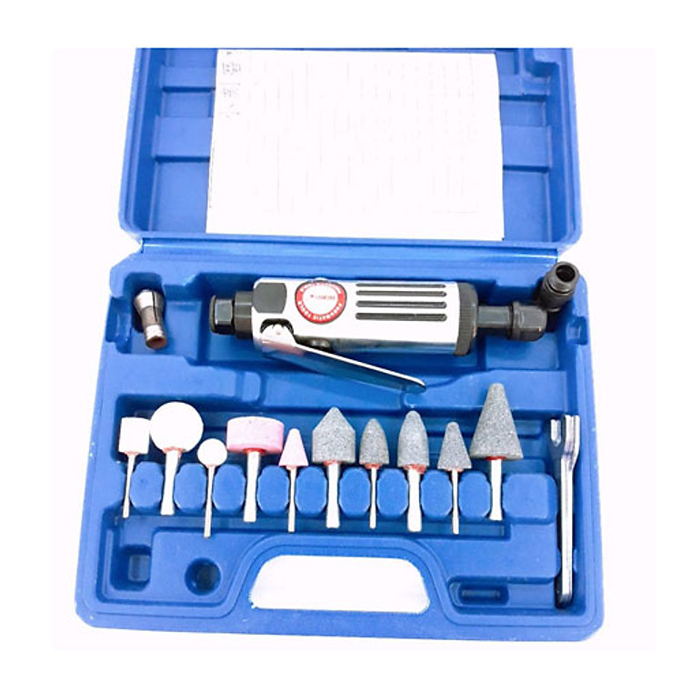 Bộ Máy Mài Hơi Mini Cỡ Nhỏ, Máy Mài Chà Đánh Bóng 12 Chi Tiết Chuyên Dụng