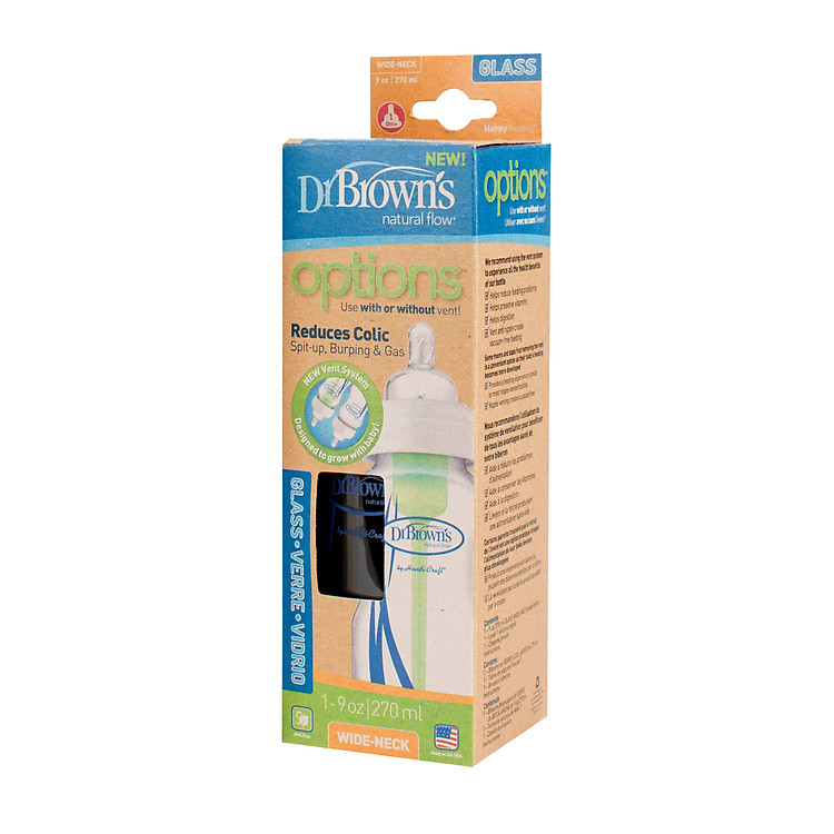 Bình sữa Dr.Brown’s cổ rộng 270ml Giá rẻ