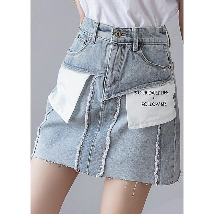 Chân váy Jean thiết kế lộn ngược không đụng hàng.bao xinh trẻ trung năng động-301