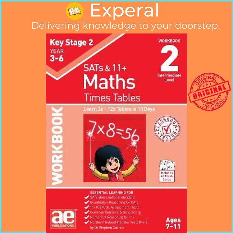 Sách - KS2 Times Tables Workbook 2 : 15-day Learning Programme for 2x - 1 by Dr Stephen C Curran (UK edition, paperback)