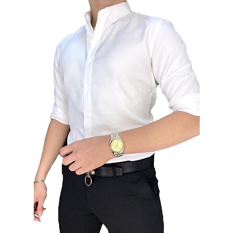 Áo Sơ Mi Nam Trắng Trơn