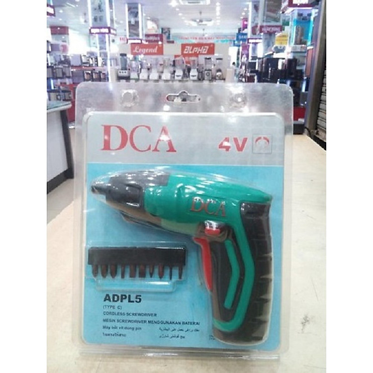 Máy vặn vít dùng pin DCA ADPL5 4V (Kèm bút thử điện Kendo 20242) - Hàng chính hãng