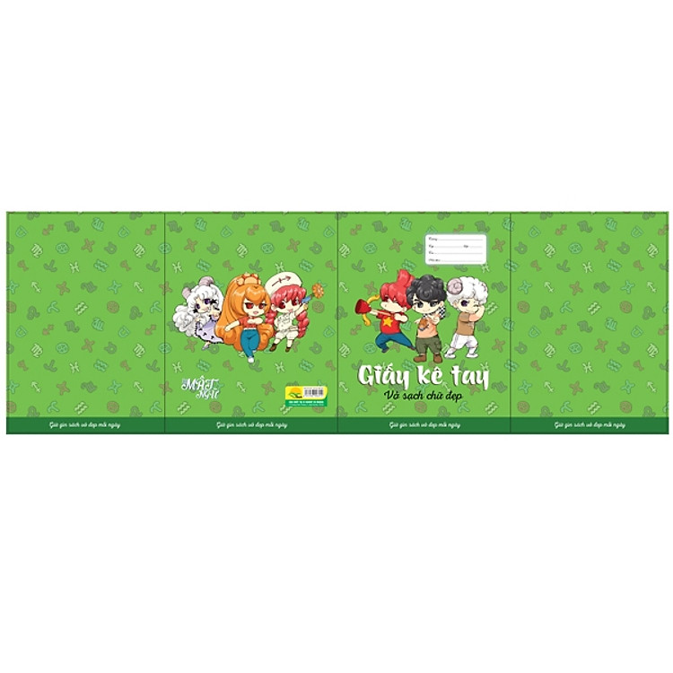 Bộ 4 Giấy Kê Tay Tập - Lớp Học Mật Ngữ - Mẫu 1