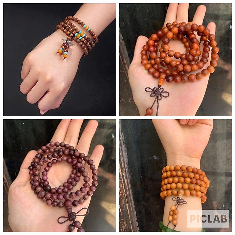 Chuỗi tràng gỗ 6li hoặc 8li 108 hạt đeo tay