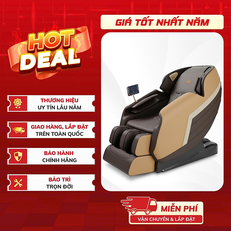 Ghế Massage QUEEN CROWN 3D QC-L8 Chất Lượng Cao - Máy Massage Toàn Thân Tích Hợp Nhiệt - Quà Tặng Ý Nghĩa Cho Người Thân