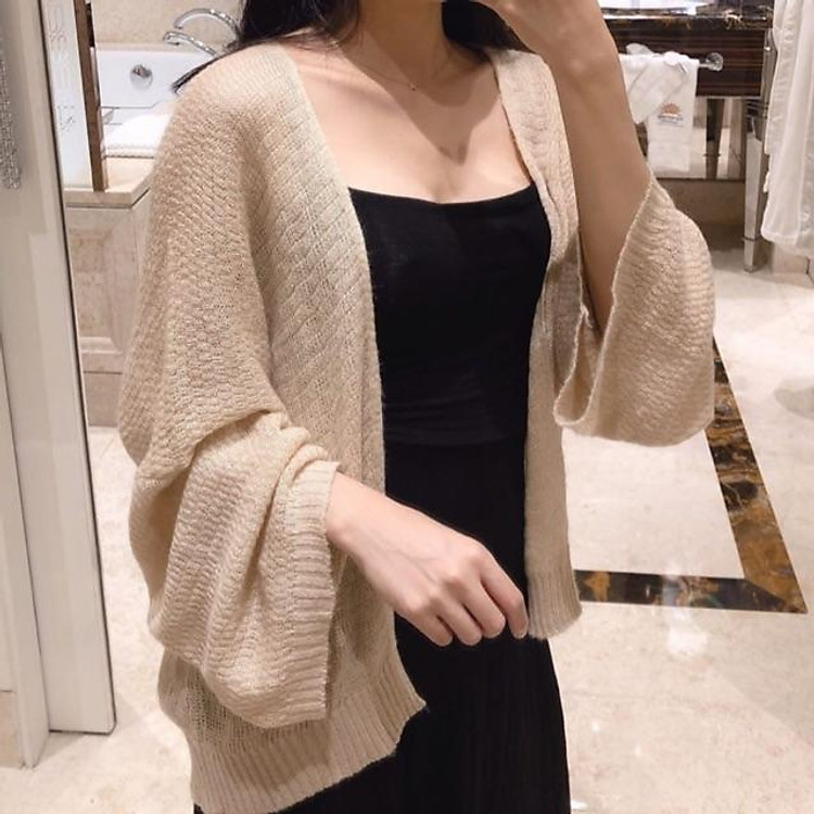 Áo khoác len mỏng,khoác nhẹ mặc với áo dài, đầm