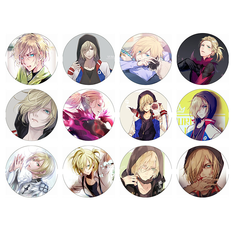 Huy Hiệu Yuri!!! On Ice (5 cái) - Ảnh 5