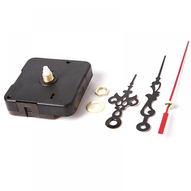 Bộ máy đồng hồ treo tường kim trôi và 3 cây kim kèm theo ốc vít