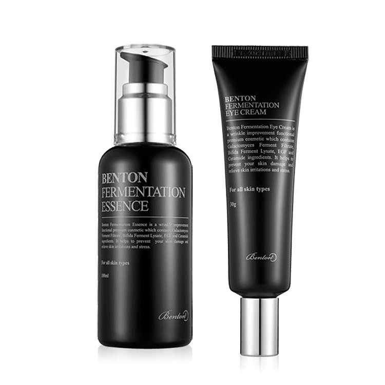Combo dưỡng da chống lão hóa Benton Fermentation (Tinh chất Fermentation Essence 100ml và Kem dưỡng da vùng mắt Fermentation Eye Cream 30g)