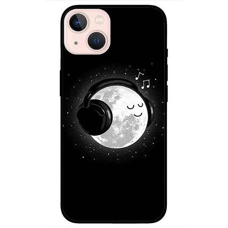 Ốp lưng dành cho Iphone 13 Mini - Iphone 13 - Iphone 13 Pro - Iphone 13 Pro Max - Mặt Trăng Nghe Nhạc