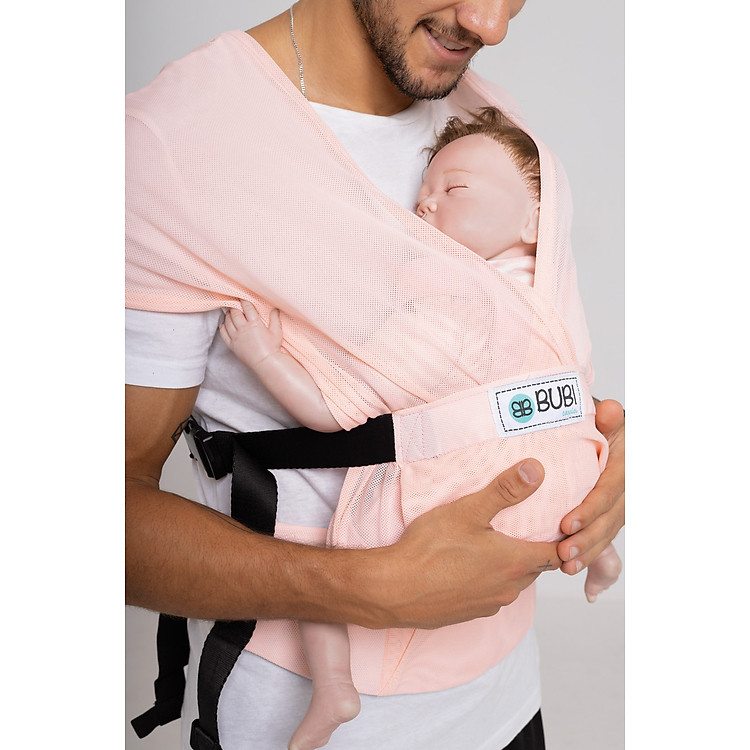 Địu vải BUBI Gen 3 – Hồng Pastel XXL Chính hãng Giá rẻ