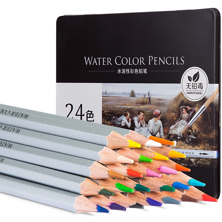 Hộp 24 Bút Chì Màu Nước Deli 6521 - Ảnh 3