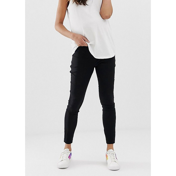 Quần Thun Nữ Casual 1st - Ống Dài Đen Trơn 53346